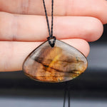 Natural Labradorite Pendant Necklace (1BBB281)