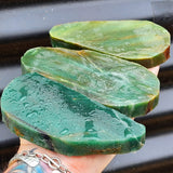 1kg PK Raw Nephrite Jade / Greenstone Carving Slices (R14B449)