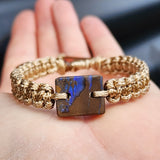Australian Opal One Off Macrame Bracelet (1A3-808)