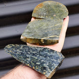 BUTTS 1kg Raw New Zealand Greenstone / Pounamu Carving Slices (R14B469)