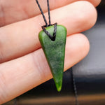 New Zealand Greenstone Pounamu Pendant Necklace (AJJC2281)