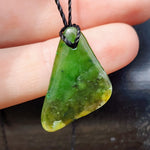 Natural Greenstone Pendant Necklace (AJJC2449)