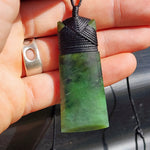 NZ Greenstone Pounamu Toki Pendant Necklace (N327)