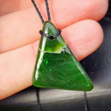 Natural Greenstone Pendant Necklace (AJJC2456)