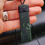 NZ Greenstone Pounamu Toki Pendant Necklace (N288)