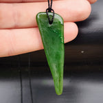 Natural Greenstone Pendant Necklace (AJJC2397)