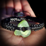 NZ Greenstone Pounamu One Off Macrame Bracelet (1A3-835)