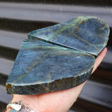 944g Raw New Zealand Greenstone / Pounamu Carving Slices (R14B493)