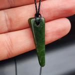 Natural Greenstone Pendant Necklace (AJJC2392)
