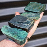 1kg Raw New Zealand Greenstone / Pounamu Carving Slices (R14B417)