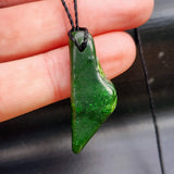 Natural Greenstone Pendant Necklace (AJJC2345)
