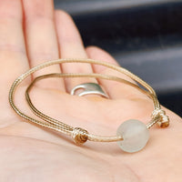 Rustic Recycled Sea Glass One Off Bracelet (1A3-711)