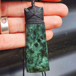 NZ Greenstone Pounamu Toki Pendant Necklace (N349)