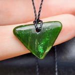Natural Greenstone Pendant Necklace (AJJC2447)