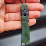 NZ Greenstone Pounamu Toki Pendant Necklace (N270)