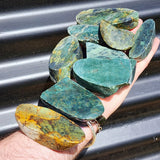 1kg Raw New Zealand Greenstone / Pounamu Carving Slices (R14B433)
