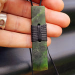 NZ Greenstone Pounamu Toki Pendant Necklace (N286)