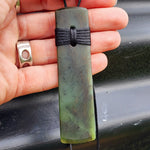 NZ Greenstone Pounamu Toki Pendant Necklace (N373)