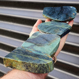 1kg Raw New Zealand Greenstone / Pounamu Carving Slices (R14B482)