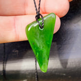 Natural Greenstone Pendant Necklace (AJJC2450)