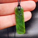 Natural Greenstone Pendant Necklace (AJJC2478)