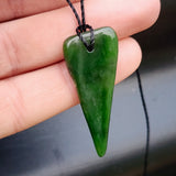 Natural Greenstone Pendant Necklace (AJJC2353)