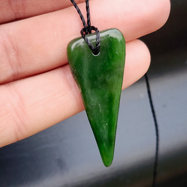 Natural Greenstone Pendant Necklace (AJJC2353)