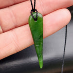 Natural Greenstone Pendant Necklace (AJJC2368)