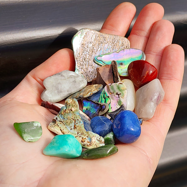 100g Mixed Gemstone Crystal Pouch Pack