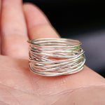 (R) Handmade Solid Sterling Silver Multilayer Ring