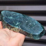 829g Raw New Zealand Greenstone / Pounamu Carving Slice (R14B243)