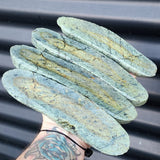1kg Raw New Zealand Greenstone / Pounamu Carving Slices (R14B199)