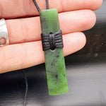 NZ Greenstone Pounamu Toki Pendant Necklace (N246)