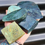1kg (BUTTS) Raw New Zealand Greenstone / Pounamu Carving Slices (R14B386)