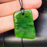 Natural Greenstone Pendant Necklace (AJJC2462)