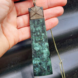 NZ Greenstone Pounamu Toki Pendant Necklace (N405)