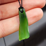 Natural Greenstone Pendant Necklace (AJJC2431)