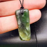 Natural Greenstone Pendant Necklace (AJJC2481)