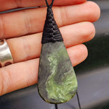 NZ Greenstone Pounamu Roimata Pendant Necklace (N364)
