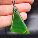 Natural Greenstone Pendant Necklace (AJJC2470)