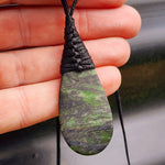 NZ Greenstone Pounamu Patu Pendant Necklace (N372)