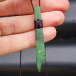 NZ Greenstone Pounamu Toki Pendant Necklace (N156)