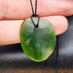 Natural Greenstone Pendant Necklace (AJJC2434)