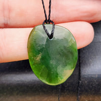 Natural Greenstone Pendant Necklace (AJJC2434)