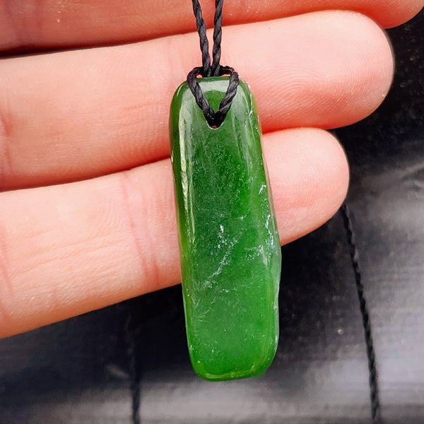Natural Greenstone Pendant Necklace (AJJC2473)