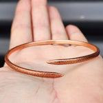 Textured Spiked Copper Cuff Bracelet