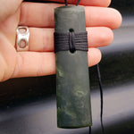 NZ Greenstone Pounamu Toki Pendant Necklace (N336)