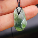 Natural Greenstone Pendant Necklace (AJJC2420)
