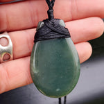 Nephrite Greenstone Patu Pendant Necklace (N329)