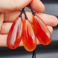 Natural Agate Carved Drop Pendant Necklace (1BBB220)